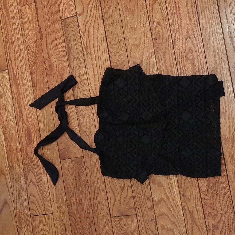 Nursing Queen Black Halter Swim Top